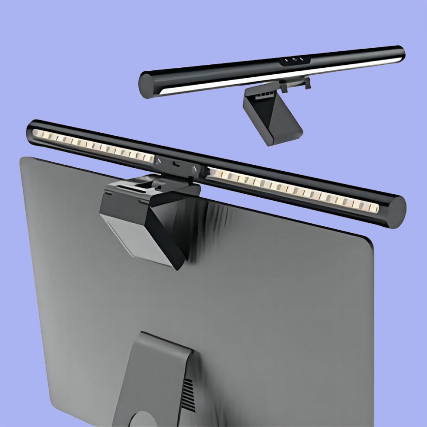 LED Dotykowe oświetlenie monitora ściemnialne LED/5W/5V 3000/4000/5000/6000K 42 cm czarne