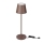 LED Dotykowa ładowalna lampa stołowa ściemnialna LED/2W/5V 4400 mAh 3000K IP54 brązowa