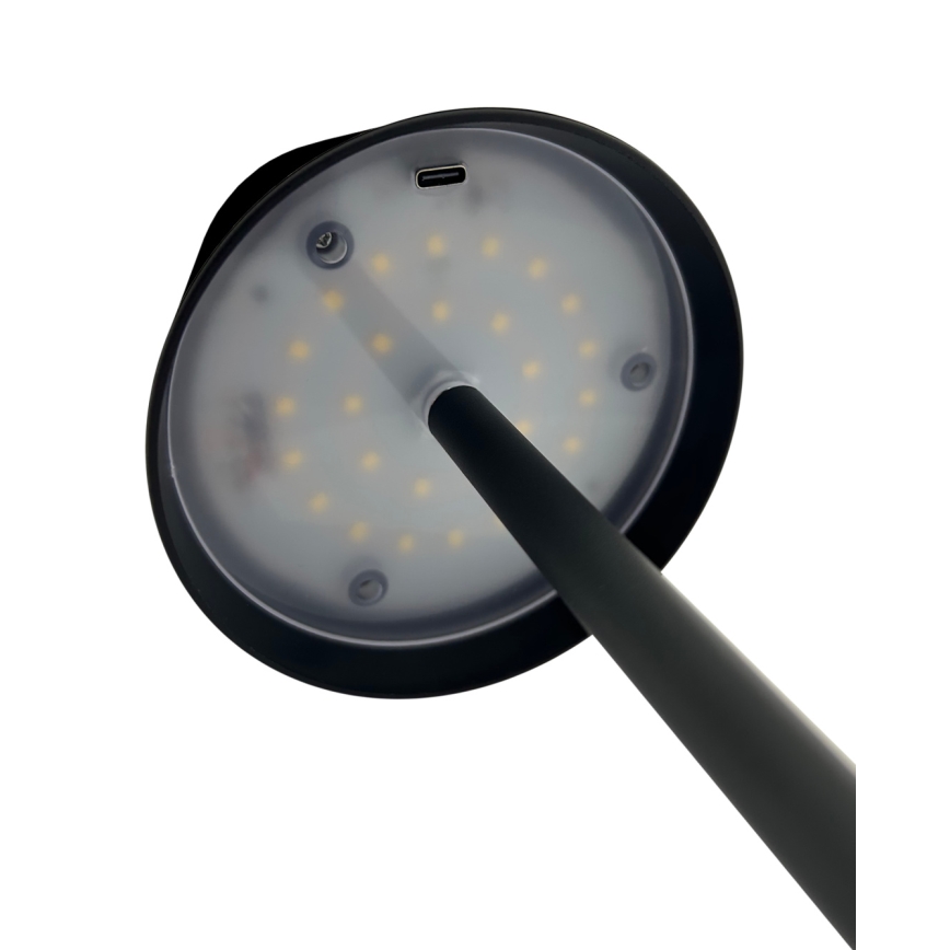 LED Dotykowa lampa stołowa ściemnialna LED/5W/5V USB 1200 mAh czarna