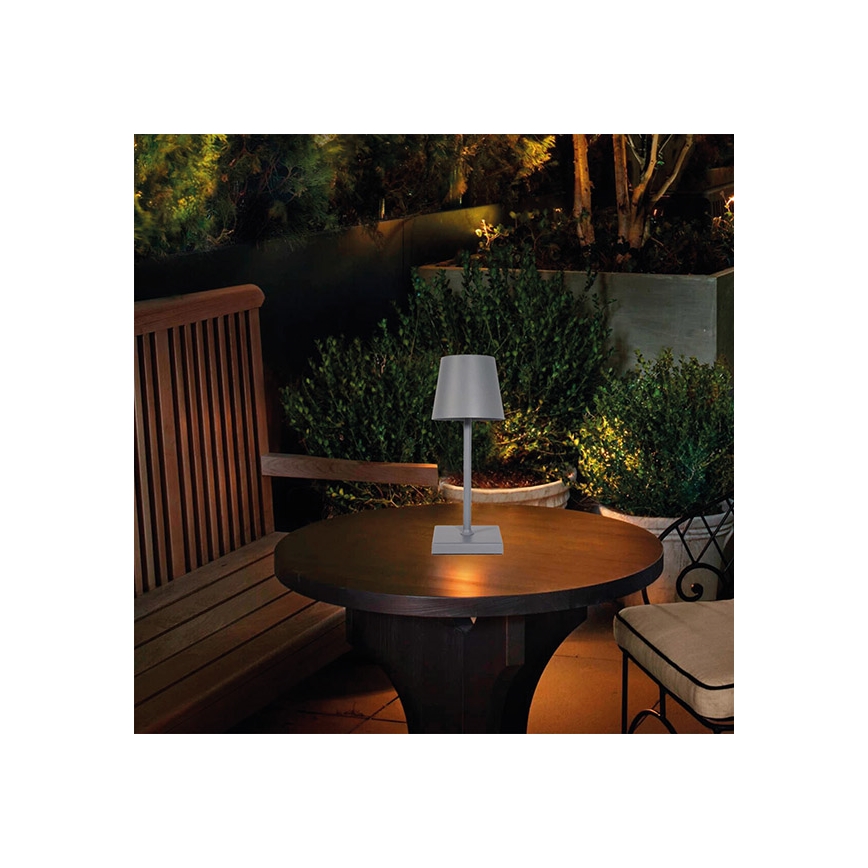 LED Regulowana dotykowa lampka stołowa TABLO LED/3,5W/5V 5200mAh szara