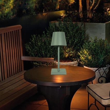 LED Regulowana dotykowa lampka biurkowa TABLO LED/3,5W/5V 5200mAh zielona