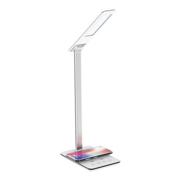 LED Dotykowa lampa stołowa z ściemniaczem i bezprzewodowym ładowaniem JOY LED/6W/230V + USB biała