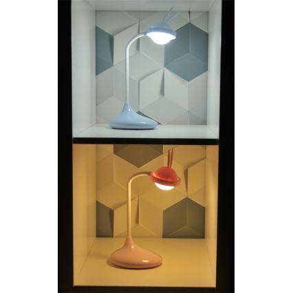 LED Dziecięca lampa dotykowa RABBIT LED/0,4W/5V 3000/6500K niebieska + USB