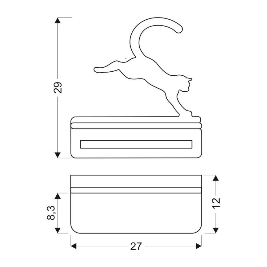 LED Dziecięca lampa ścienna z półką JUMPING CAT LED/5W/230V,