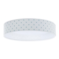 LED Dziecięca lampa sufitowa GALAXY KIDS LED/24W/230V gwiazdki biała/turkusowa