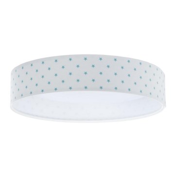 LED Dziecięca lampa sufitowa GALAXY KIDS LED/24W/230V gwiazdki biała/turkusowa