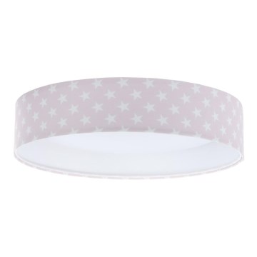LED Dziecięca lampa sufitowa GALAXY KIDS LED/24W/230V gwiazdki różowy/biały