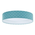 LED Dziecięca lampa sufitowa GALAXY KIDS LED/24W/230V gwiazdki turkusowo-biała