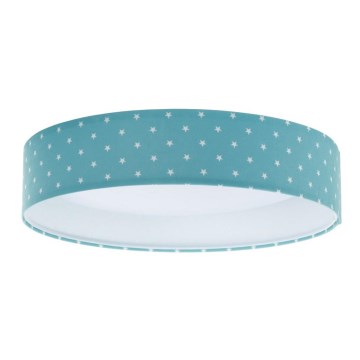 LED Dziecięca lampa sufitowa GALAXY KIDS LED/24W/230V gwiazdki turkusowo-biała