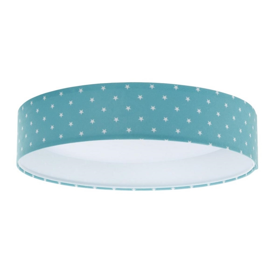 LED Dziecięca lampa sufitowa GALAXY KIDS LED/24W/230V gwiazdki turkusowo-biała