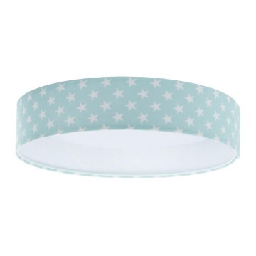 LED Dziecięca lampa sufitowa GALAXY KIDS LED/24W/230V gwiazdki zielono-biała