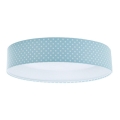 LED Dziecięca lampa sufitowa GALAXY KIDS LED/24W/230V turkusowe kropki/biała
