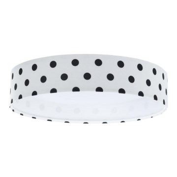LED Dziecięca lampa sufitowa GALAXY KIDS LED/24W/230V w kropki biała/czarna