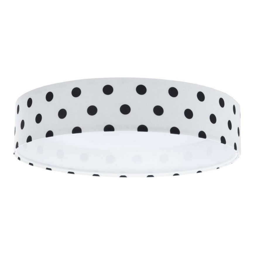 LED Dziecięca lampa sufitowa GALAXY KIDS LED/24W/230V w kropki biała/czarna