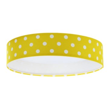 LED Dziecięca lampa sufitowa GALAXY KIDS LED/24W/230V w kropki żółto-biała