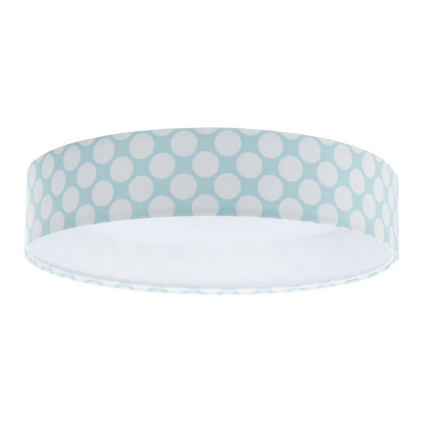 LED Dziecięca lampa sufitowa GALAXY KIDS LED/24W/230V zielono-biała w kropki