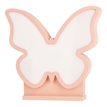 LED Dziecięca lampka biurkowa BUTTERFLY LED/14W/230V różowa