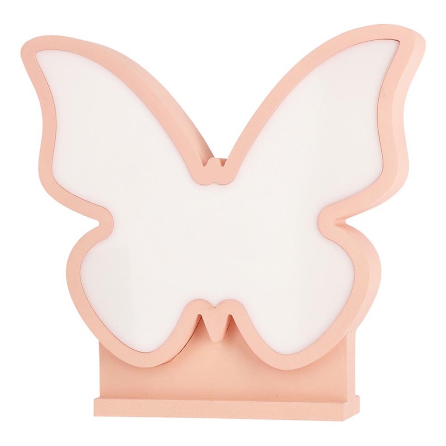 LED Dziecięca lampka biurkowa BUTTERFLY LED/14W/230V różowa