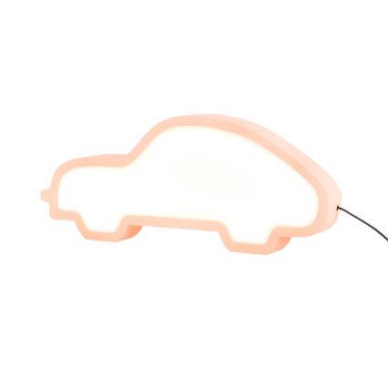 LED Dziecięca lampka biurkowa CAR LED/11W/230V różowa
