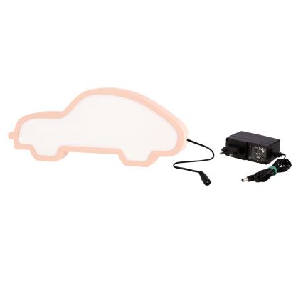 LED Dziecięca lampka biurkowa CAR LED/11W/230V różowa