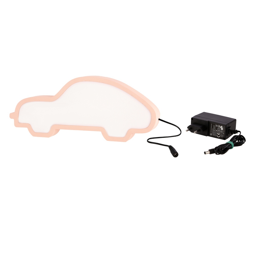 LED Dziecięca lampka biurkowa CAR LED/11W/230V różowa