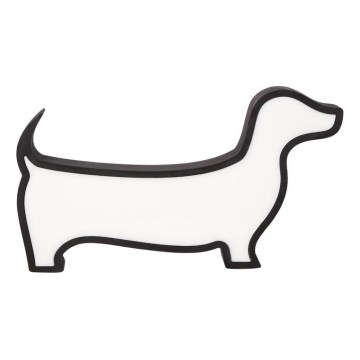 LED Dziecięca lampka biurkowa DOG LED/12W/230V czarna
