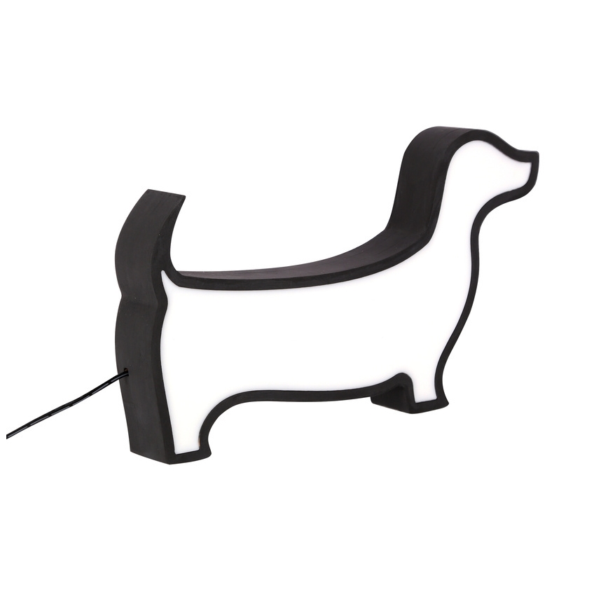 LED Dziecięca lampka biurkowa DOG LED/12W/230V czarna