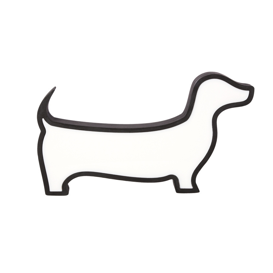 LED Dziecięca lampka biurkowa DOG LED/12W/230V czarna