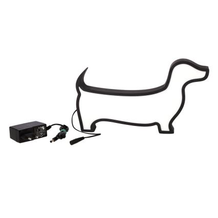 LED Dziecięca lampka biurkowa DOG LED/12W/230V czarna