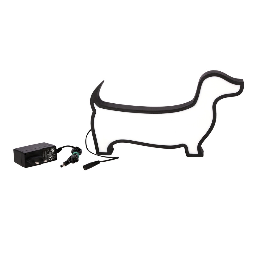 LED Dziecięca lampka biurkowa DOG LED/12W/230V czarna