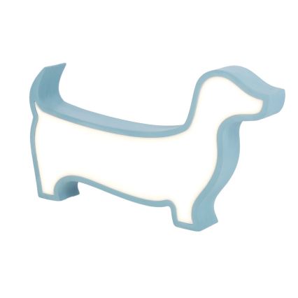 LED Dziecięca lampka biurkowa DOG LED/12W/230V niebieska