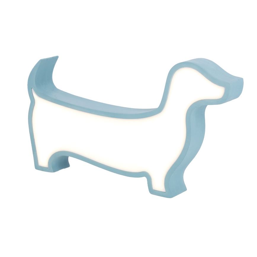 LED Dziecięca lampka biurkowa DOG LED/12W/230V niebieska