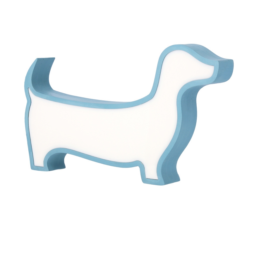 LED Dziecięca lampka biurkowa DOG LED/12W/230V niebieska