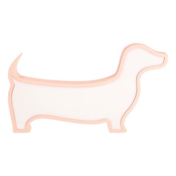 LED Dziecięca lampka biurkowa DOG LED/12W/230V różowa