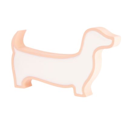 LED Dziecięca lampka biurkowa DOG LED/12W/230V różowa