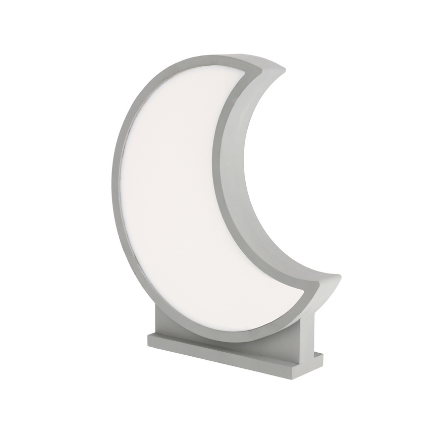 LED Dziecięca lampka biurkowa MOON LED/12W/230V szara