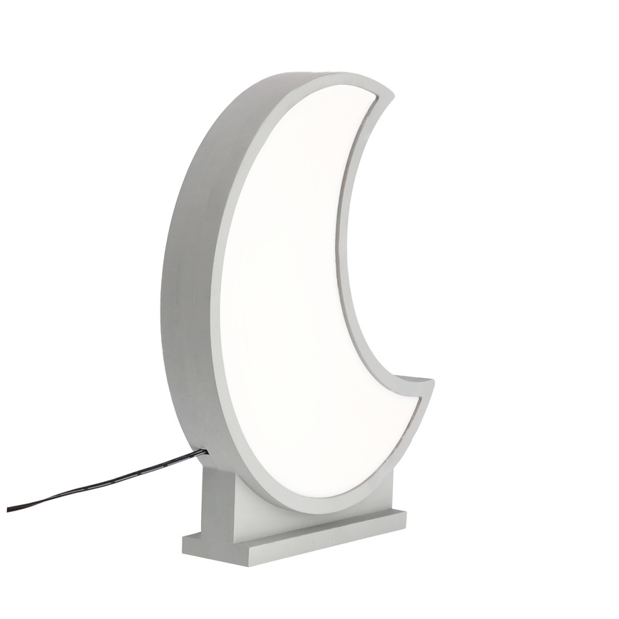 LED Dziecięca lampka biurkowa MOON LED/12W/230V szara