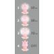LED Dziecięca lampka nocna ściemnialna hipopotam  LED/2,5W/230V różowy