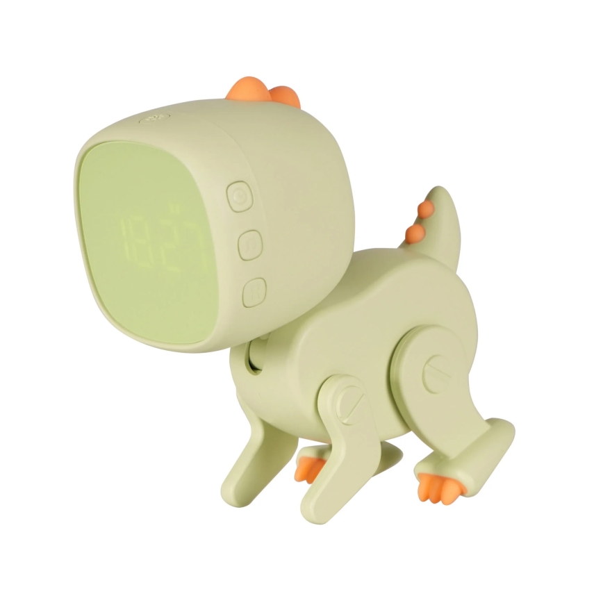 LED RGBW Ściemnialna dziecięca noc lampka z budzikiem ROBOT LED/1W/5V 1200 mAh