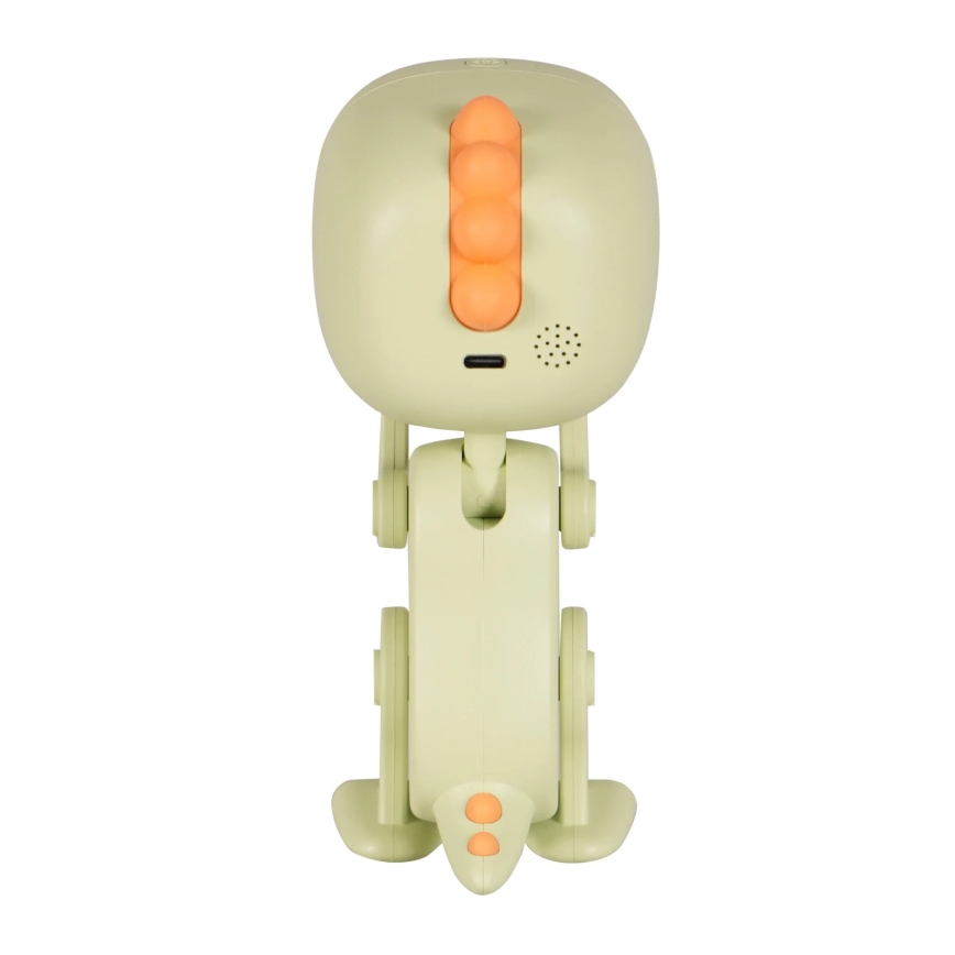 LED RGBW Ściemnialna dziecięca noc lampka z budzikiem ROBOT LED/1W/5V 1200 mAh