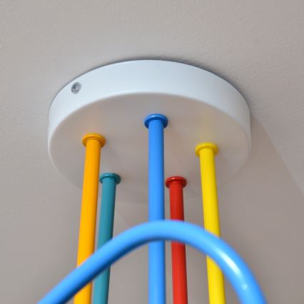 LED Dziecięcy żyrandol natynkowy OXFORD 5xE27/15W/230V