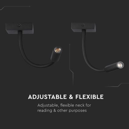 Elastyczna lampa ścienna LED/3W/230V