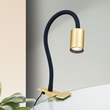LED Elastyczna Lampa stołowa z klipsem KURT LED/5W/230V złoty