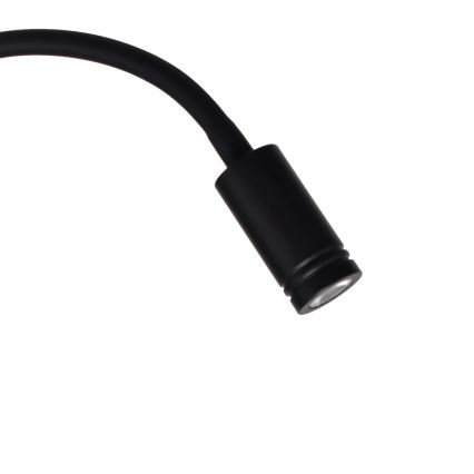 LED elastyczna lampka ścienna BASE 1xLED/8W+1xLED/2W/230V czarna/srebrna