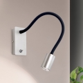 LED Elastyczna naścienna lampka KURT LED/5W/230V srebrny