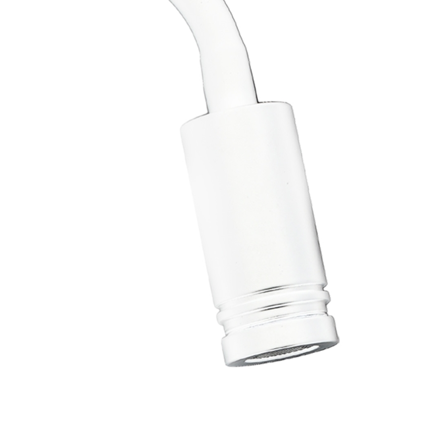 LED Elastyczny mały kinkiet z USB BASE 1xLED/8W+1xLED/2W/230V biały/srebrny
