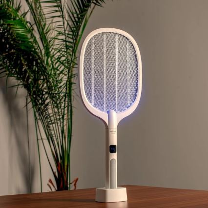 LED Elektryczna pułapka na owady 2w1 1200 mAh/5V biała