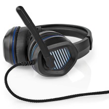 LED Gamingowe słuchawki z mikrofonem czarne