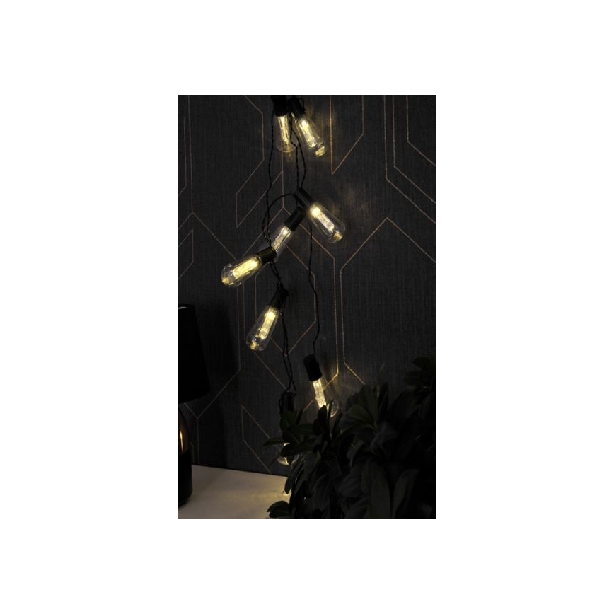 LED Girlanda dekoracyjna EDISON 2,65 m 10xLED/2xAA