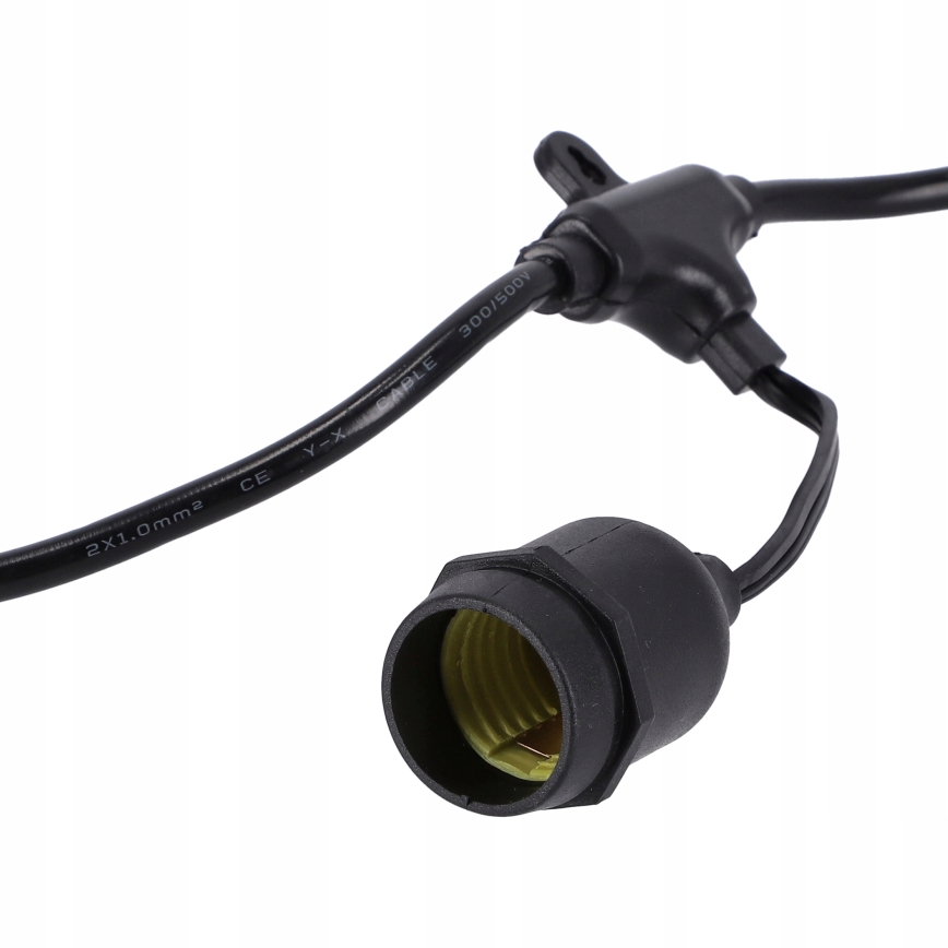 LED girlanda zewnętrzna dekoracyjna 20xE27/1W/230V 20,94 m IP44 czarna